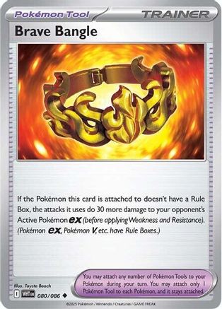 Brave Bangle 080/086  - Reverse Holofoil SV White Flare - Uncommon