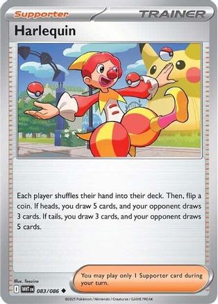 Harlequin 083/086 - Reverse Holofoil SV White Flare