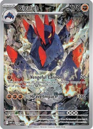 Gigalith 129/086  - Holofoil SV White Flare - Illustration Rare