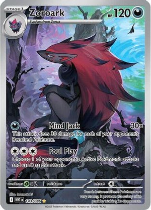 Zoroark 143/086  - Holofoil SV White Flare - Illustration Rare