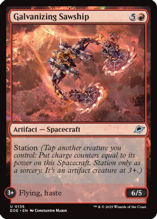Galvanizing Sawship (EOE-136)  Foil - Edge of Eternities