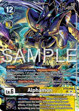 Alphamon (Regionals 25-26 Season 2 Participant) (BT20-056) - Release Special Booster 2.0