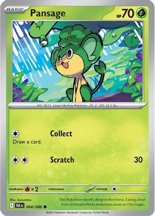 Pansage 004 - Reverse Holofoil SV Black Bolt