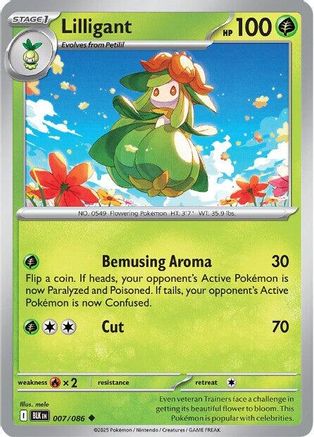 Lilligant 007/086 - Reverse Holofoil SV Black Bolt