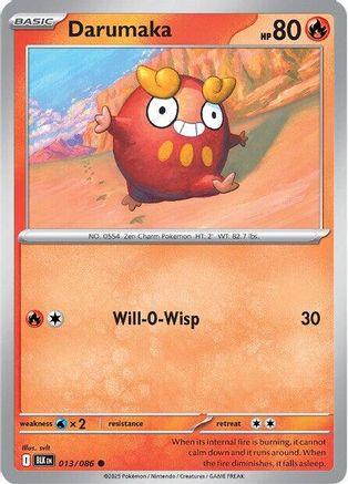 Darumaka 013/086 - Reverse Holofoil SV Black Bolt