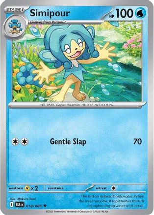 Simipour 018/086 - Reverse Holofoil SV Black Bolt