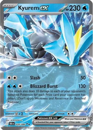Kyurem ex 028 - Holofoil SV Black Bolt