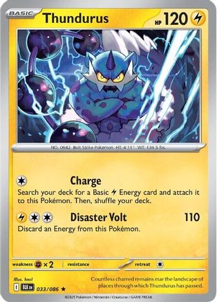 Thundurus 033/086 - Holofoil SV Black Bolt