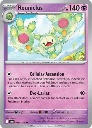 Reuniclus 039 - Holofoil SV Black Bolt