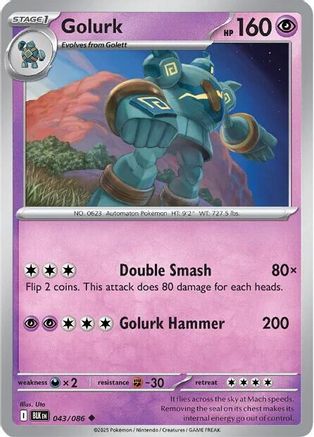 Golurk 043/086  SV Black Bolt