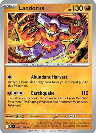 Landorus 053/086 - Reverse Holofoil SV Black Bolt