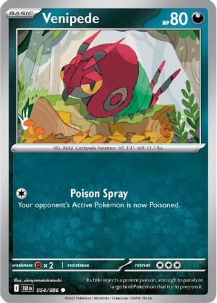 Venipede 054/086 - Reverse Holofoil SV Black Bolt