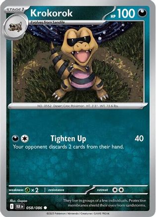 Krokorok 058/086 - Reverse Holofoil SV Black Bolt