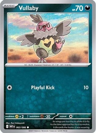 Vullaby 063/086 - Reverse Holofoil SV White Flare