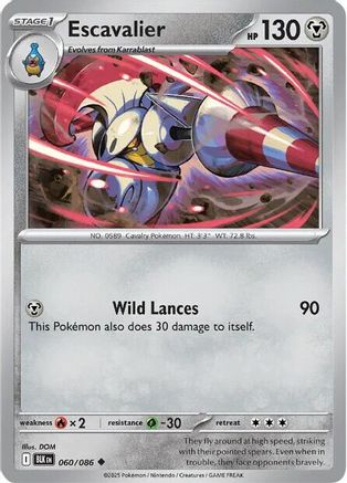 Escavalier 060/086 - Reverse Holofoil SV Black Bolt