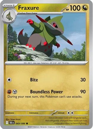 Fraxure 069/086 - Reverse Holofoil SV Black Bolt