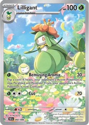 Lilligant 092/086  - Holofoil SV Black Bolt - Illustration Rare