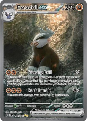 Excadrill ex 168/086  - Holofoil SV Black Bolt - Special Illustration Rare