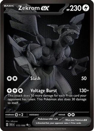 Zekrom ex 172/086  - Holofoil SV Black Bolt - Black White Rare