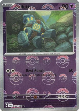 Golett (Poke Ball Pattern) 042 - Holofoil SV Black Bolt