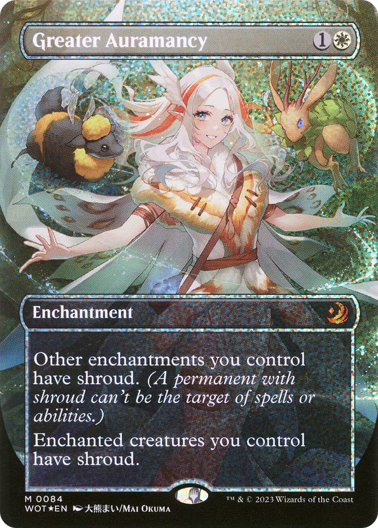 Greater Auramancy (Anime Borderless) (Confetti Foil) (WOT-084)  Foil - Wilds of Eldraine: Enchanting Tales