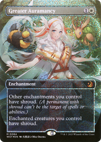 Greater Auramancy (Anime Borderless) (Confetti Foil) (WOT-084)  Foil - Wilds of Eldraine: Enchanting Tales