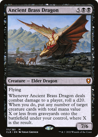 Ancient Brass Dragon (CLB-111)  Foil - Commander Legends: Battle for Baldur's Gate