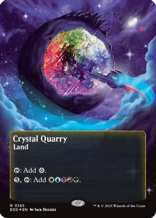 Crystal Quarry (0145) (Borderless) (Galaxy Foil) (EOS-145)  Foil - Edge of Eternities: Stellar Sights