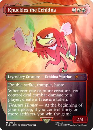 Knuckles the Echidna (Rainbow Foil) (SLD-2082)  Foil - Secret Lair Drop Series
