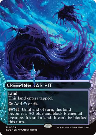 Creeping Tar Pit (0009) (Borderless) (EOS-009)  - Edge of Eternities: Stellar Sights