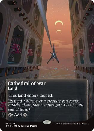 Cathedral of War (0051) (Borderless) (EOS-051)  Foil - Edge of Eternities: Stellar Sights