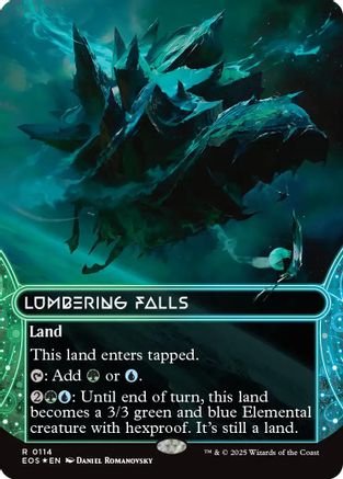 Lumbering Falls (0114) (Borderless) (Galaxy Foil) (EOS-114) - Edge of Eternities: Stellar Sights Foil