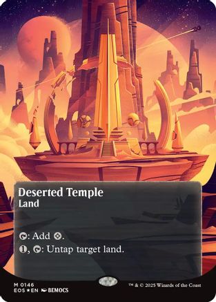 Deserted Temple (0146) (Borderless) (Galaxy Foil) (EOS-146)  Foil - Edge of Eternities: Stellar Sights