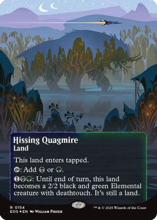Hissing Quagmire (0154) (Borderless) (Galaxy Foil) (EOS-154)  Foil - Edge of Eternities: Stellar Sights