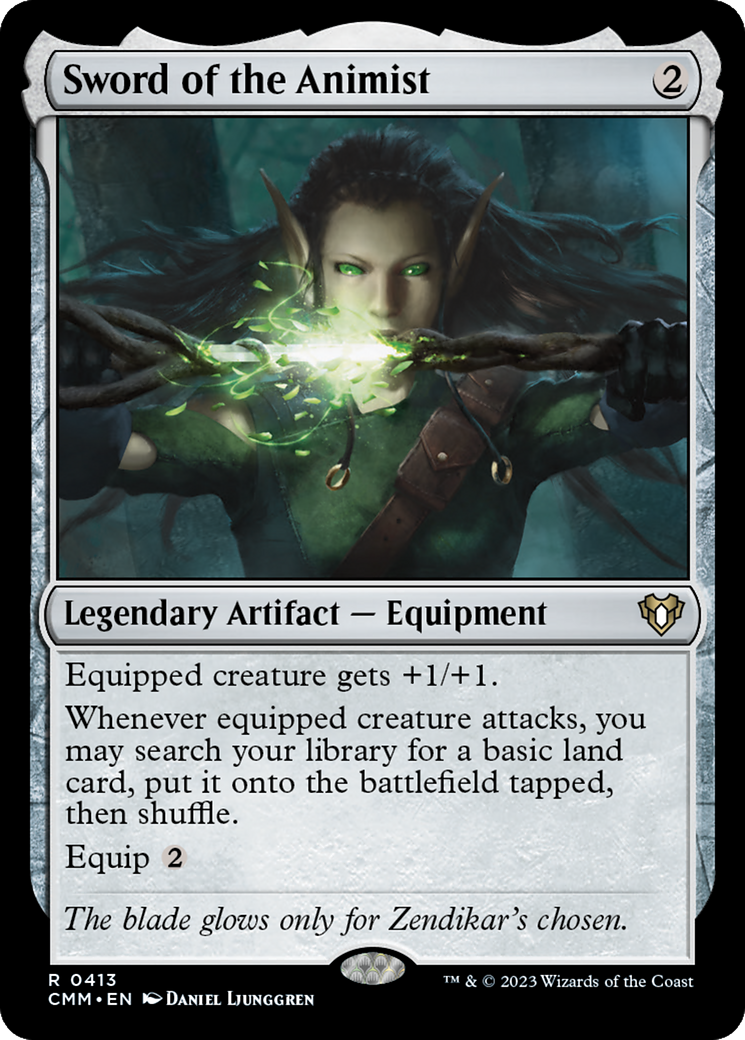 Sword of the Animist (CMM-413)  Foil - Commander Masters