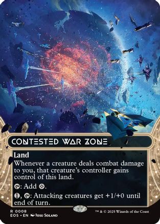 Contested War Zone (0008) (Borderless) (EOS-008)  Foil - Edge of Eternities: Stellar Sights