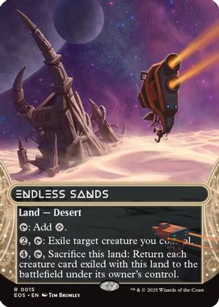 Endless Sands (0015) (Borderless) (EOS-015) - Edge of Eternities: Stellar Sights Foil