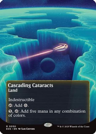 Cascading Cataracts (0050) (Borderless) (EOS-050)  - Edge of Eternities: Stellar Sights