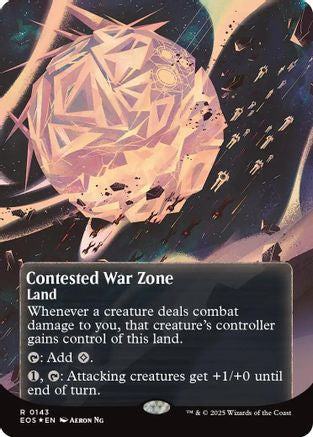 Contested War Zone (0143) (Borderless) (Galaxy Foil) (EOS-143) - Edge of Eternities: Stellar Sights Foil