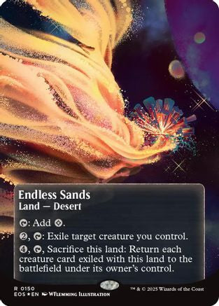 Endless Sands (0150) (Borderless) (Galaxy Foil) (EOS-150)  Foil - Edge of Eternities: Stellar Sights