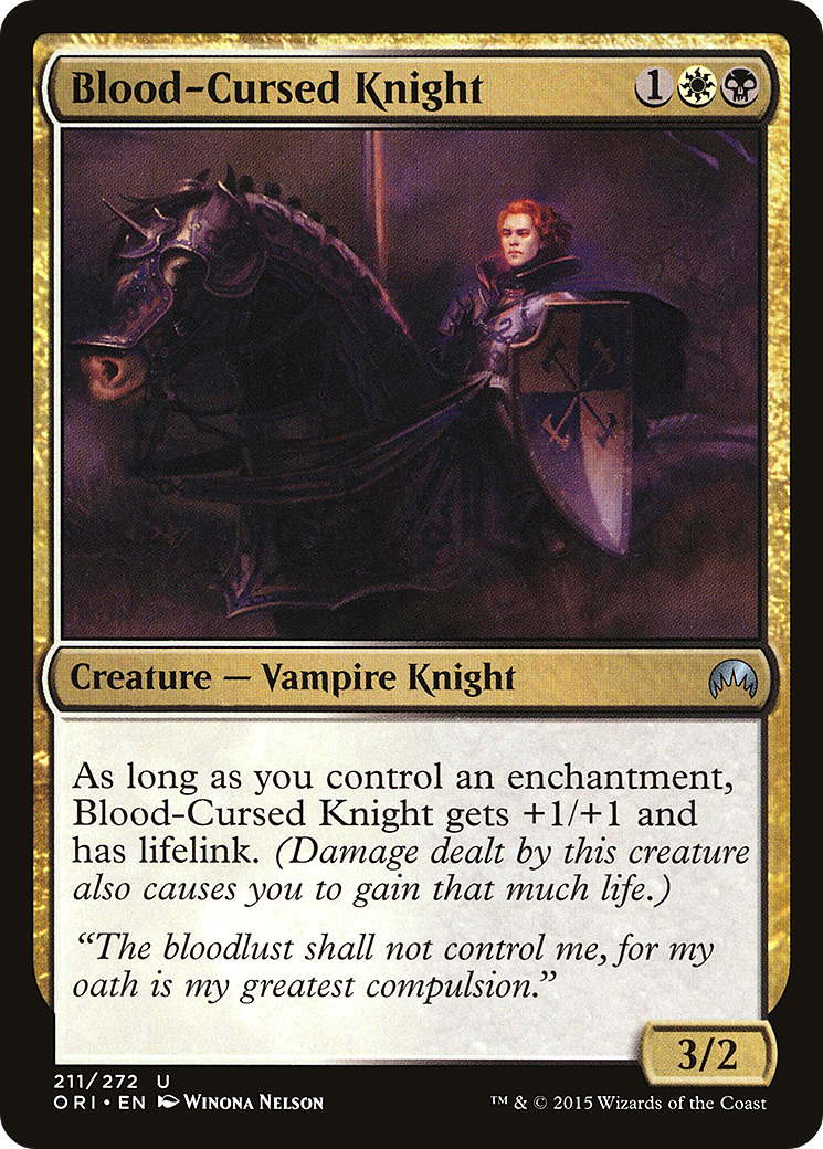 Blood-Cursed Knight (ORI-211)  Foil - Magic Origins
