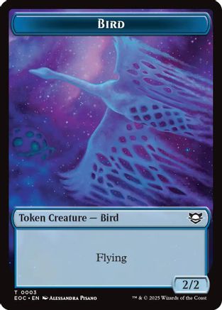 Bird // Golem (0012) Double-Sided Token (EOC-3 // 12)  - Commander: Edge of Eternities