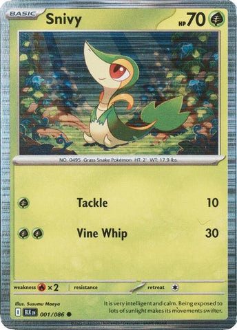 Snivy (Unova Poster Collection) 001/086  - Holofoil SV Black Bolt
