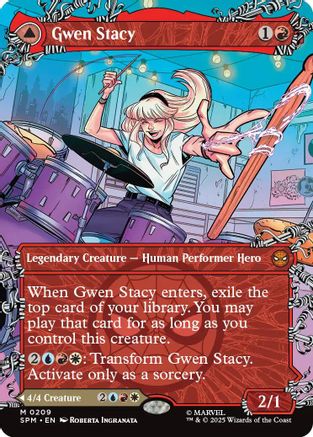 Gwen Stacy (0209) (Borderless) (SPM-209)  Foil - Marvel's Spider-Man