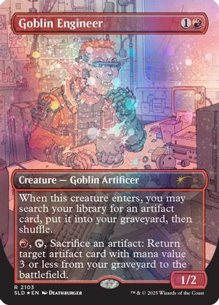 Goblin Engineer (Galaxy Foil) (SLD-2103)  Foil - Secret Lair Drop Series