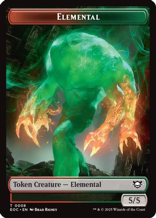 Elemental (0008) // Gnome Double-Sided Token (EOC-8 // 11)  Foil - Commander: Edge of Eternities
