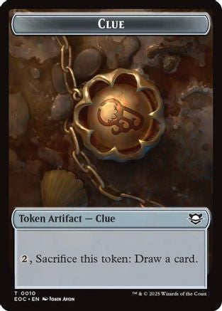 Clue // Beast (0005) Double-Sided Token (EOC-10 // 5)  Foil - Commander: Edge of Eternities