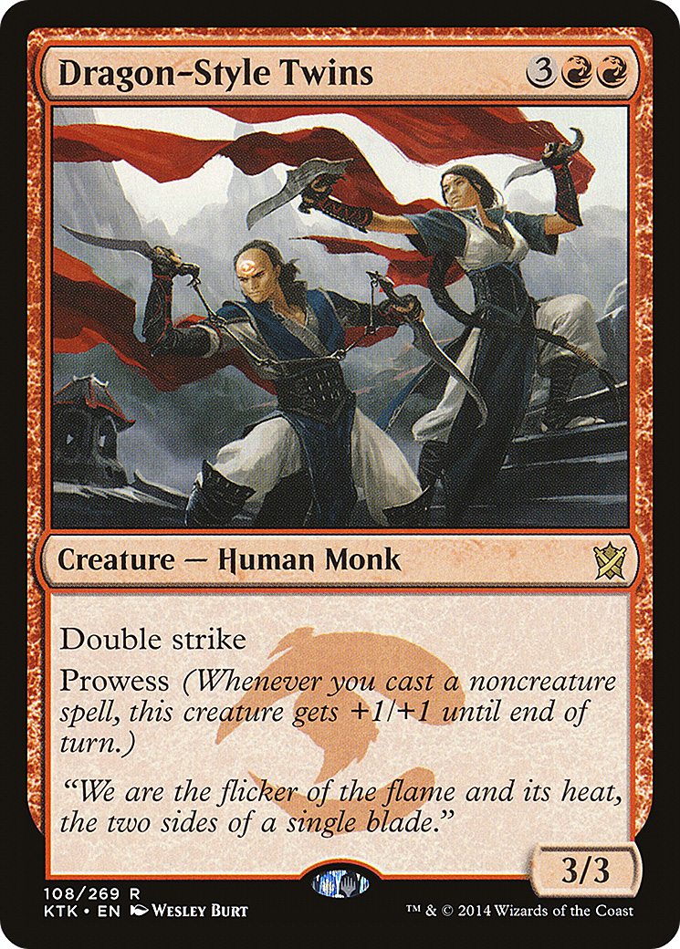 Dragon-Style Twins (KTK-108) - Khans of Tarkir Foil