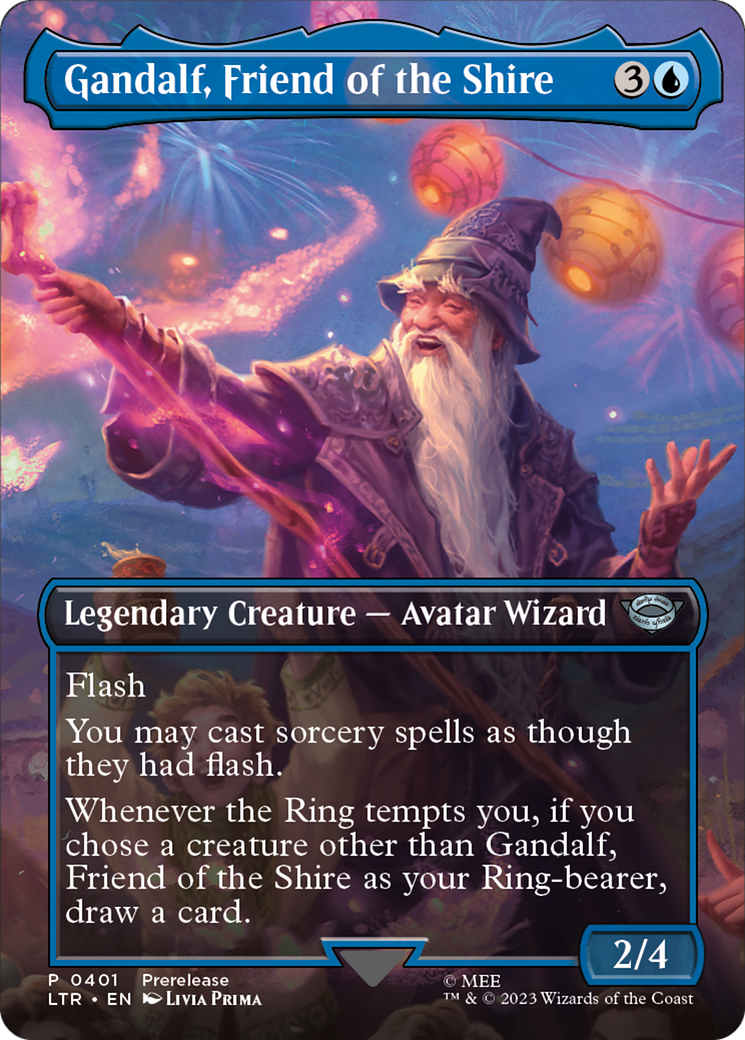 Gandalf, Friend of the Shire (Borderless) (LTR-401)  - The Lord of the Rings: Tales of Middle-earth