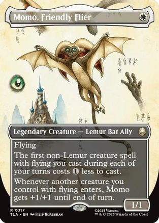 Momo, Friendly Flier (Borderless) (TLA-317)  Foil - Avatar: The Last Airbender